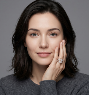 Solitaire Starburst Ring