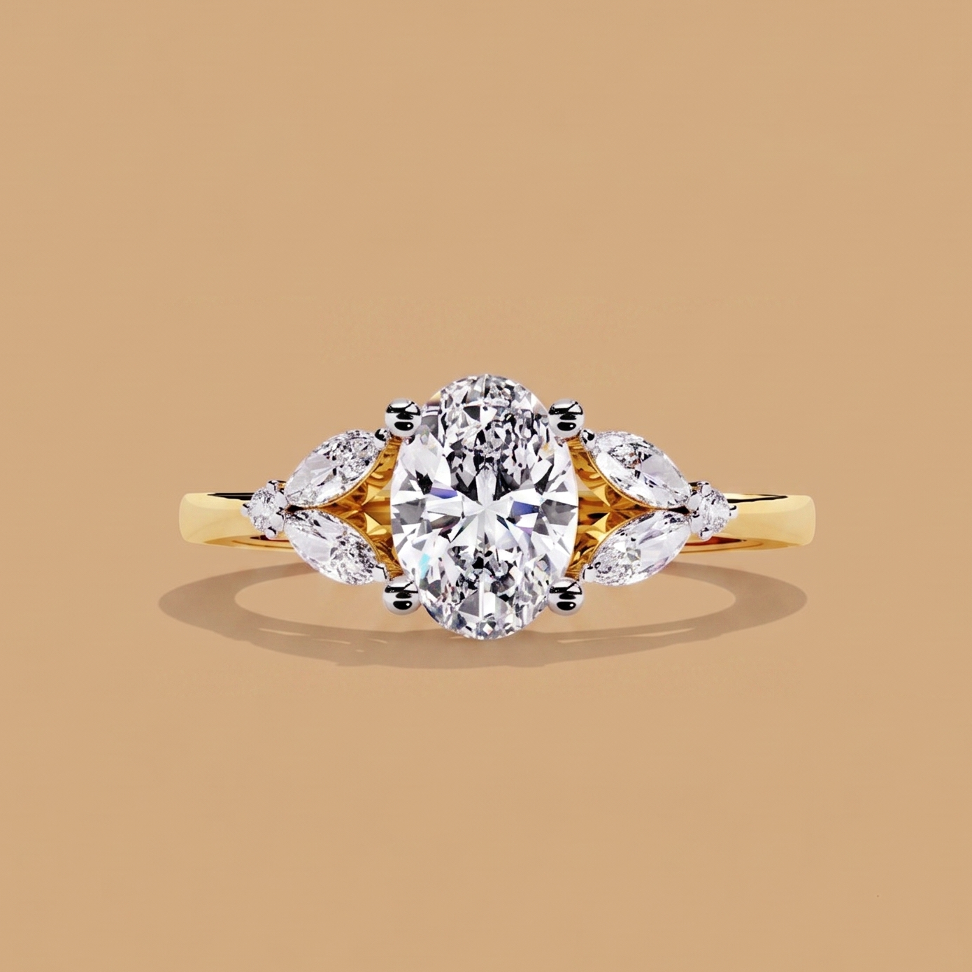Oval Fleur Ring