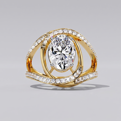 Solitaire Oval Arc Ring