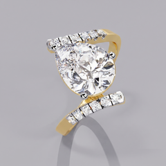 Pear-cut Bypass Ring