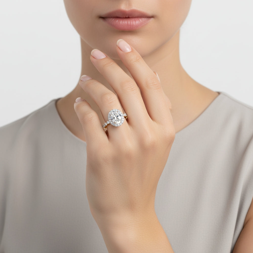 Solitaire Oval Sun Ring