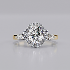 Solitaire Oval Flora Ring