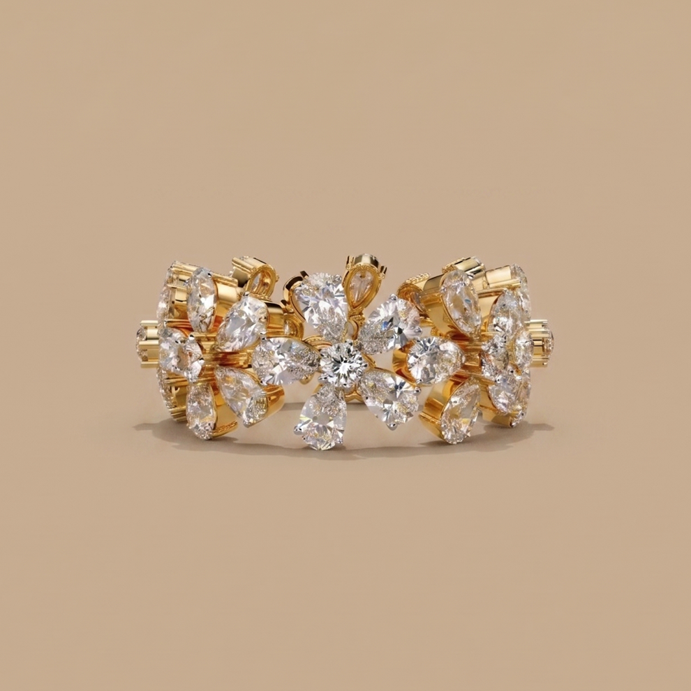 Mix-Cut Flora Ring