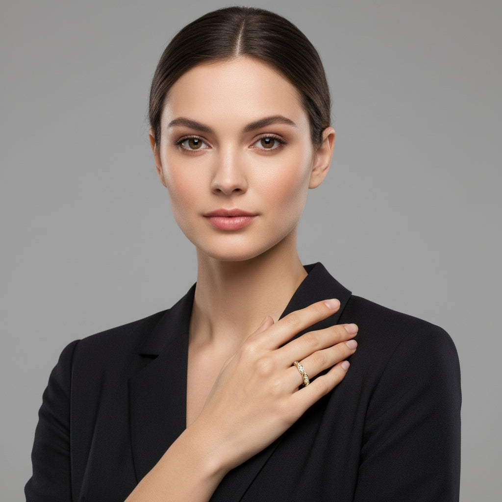 Infinity Twist Band Ring
