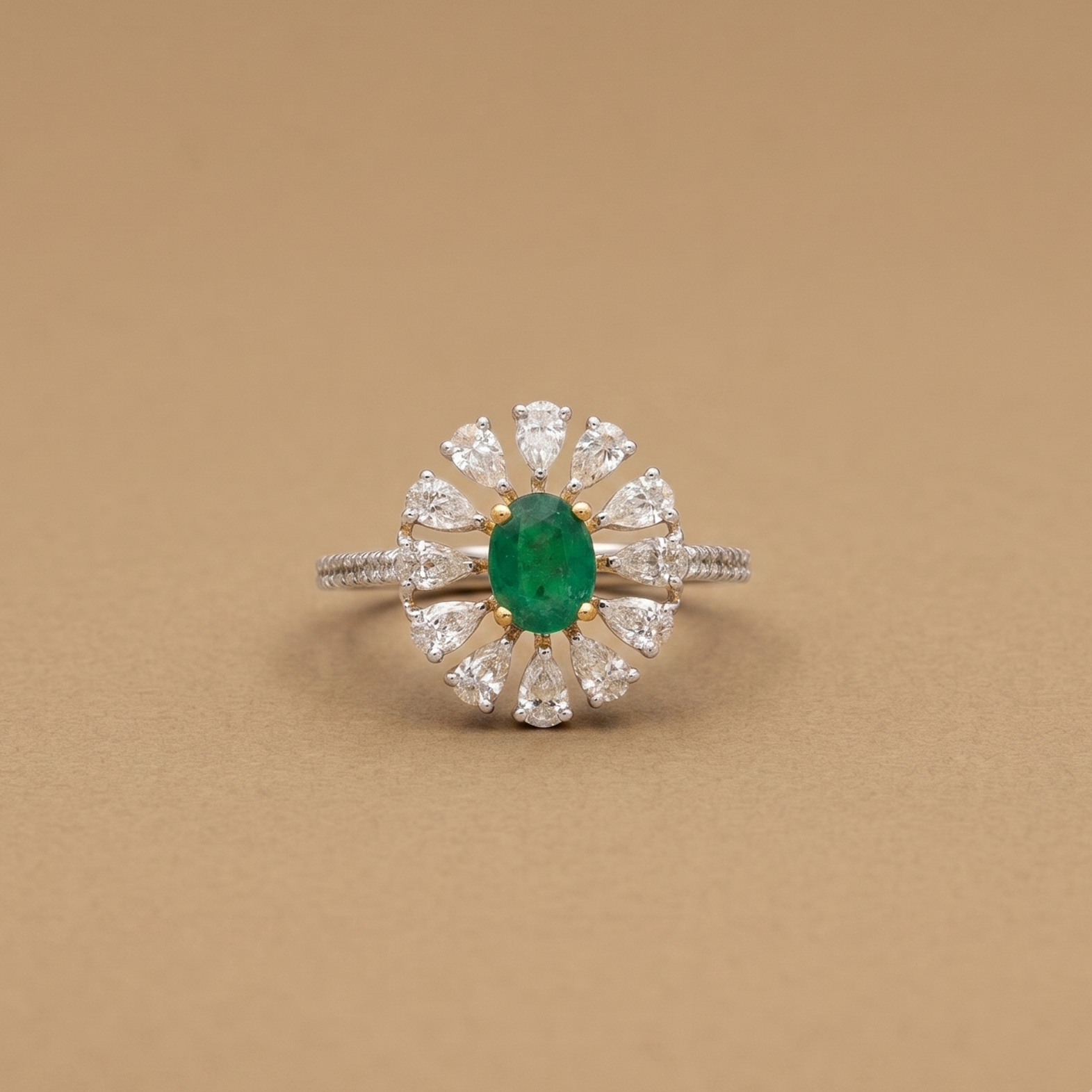 2ct Labgrown Emerald Cocktail Ring
