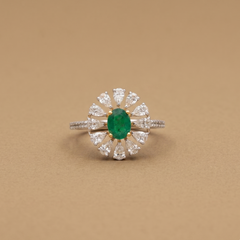 2ct Labgrown Emerald Cocktail Ring