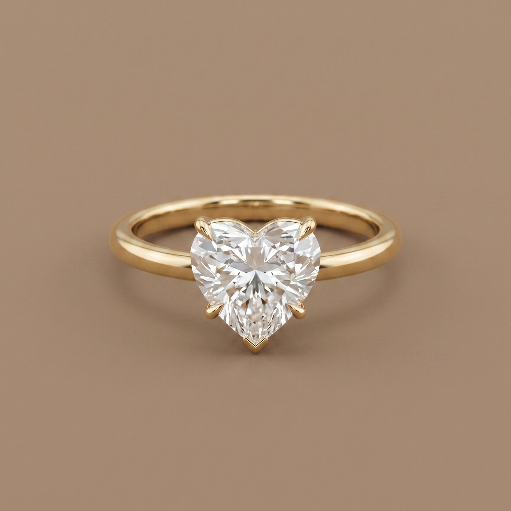 2.5ct Labgrown Heart Solitaire Engagement Ring