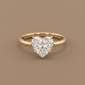 2.5ct Labgrown Heart Solitaire Engagement Ring