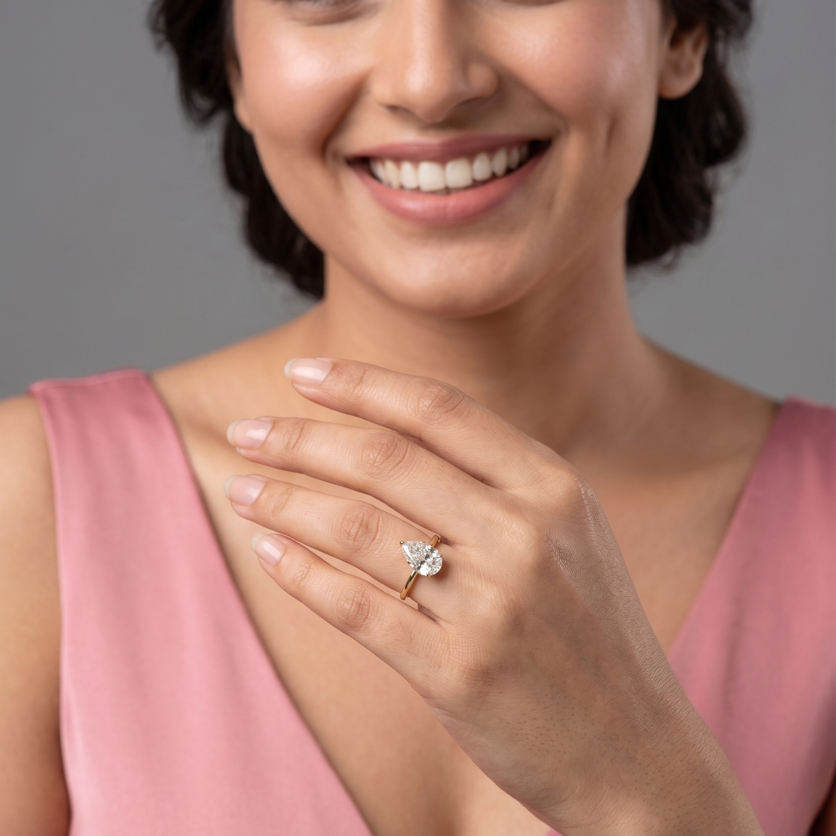 2ct Labgrown Drop Classic Engagement Ring
