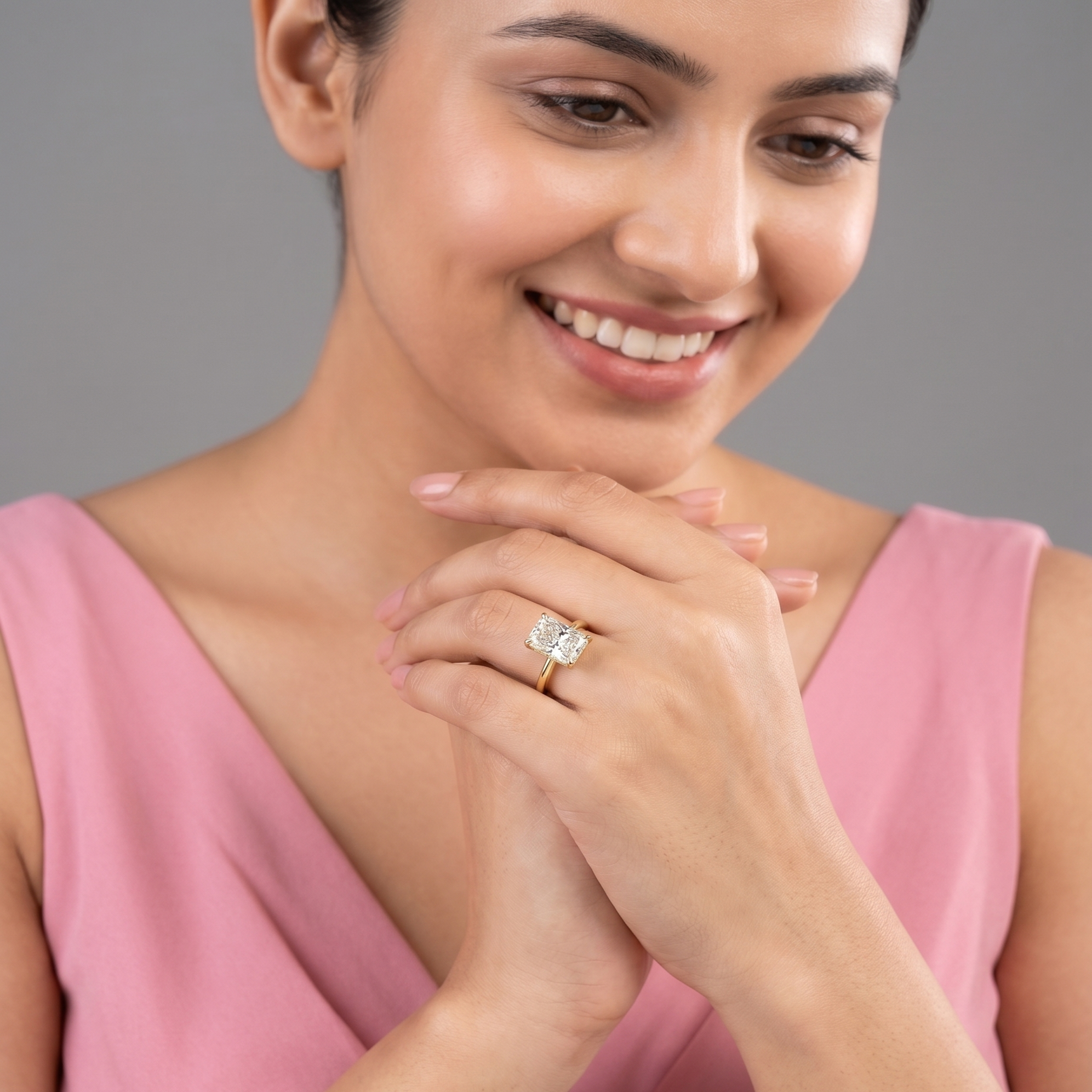2ct Labgrown Cushion Solitaire Ring