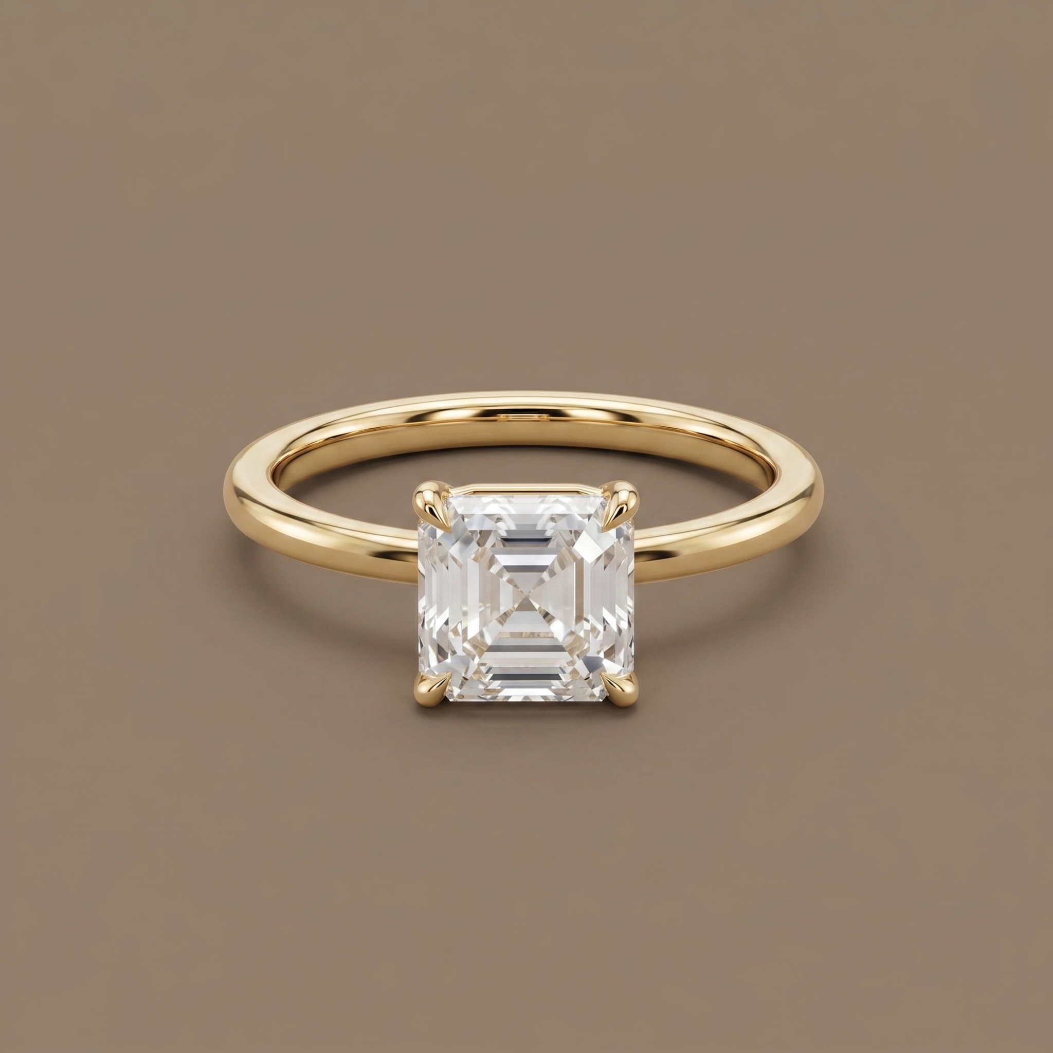 1ct Labgrown Asscher Engagement Ring