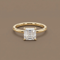 1ct Labgrown Asscher Engagement Ring