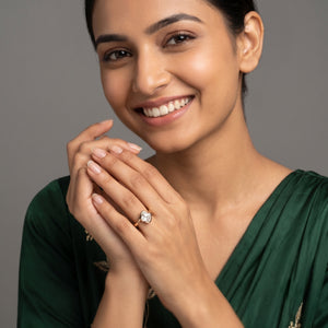 2ct Labgrown Aschher Solitaire Hug Ring