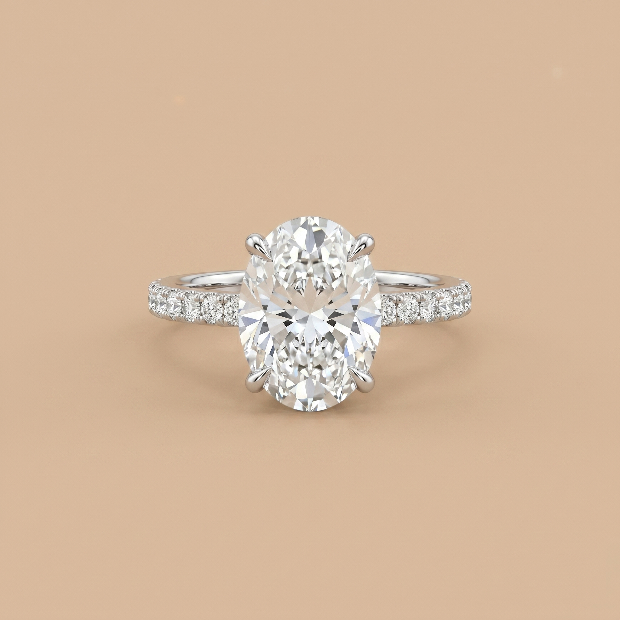 2ct Labgrown Oval Engagement Ring