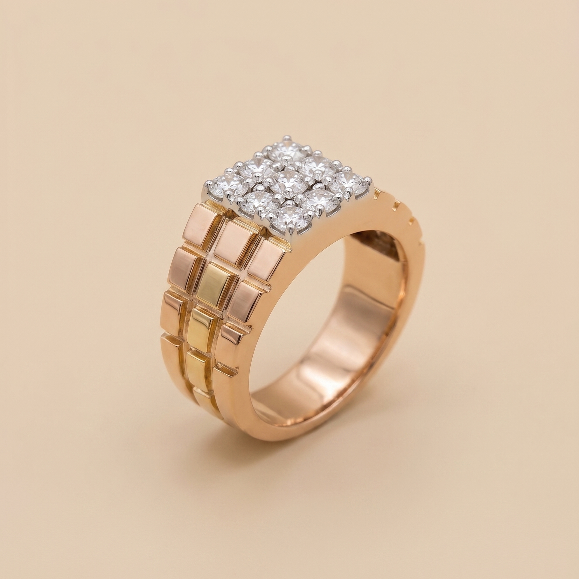 9 Stone Men Labgrown Wedding Ring