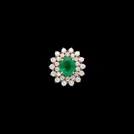 Flower of Life Emerald Ring