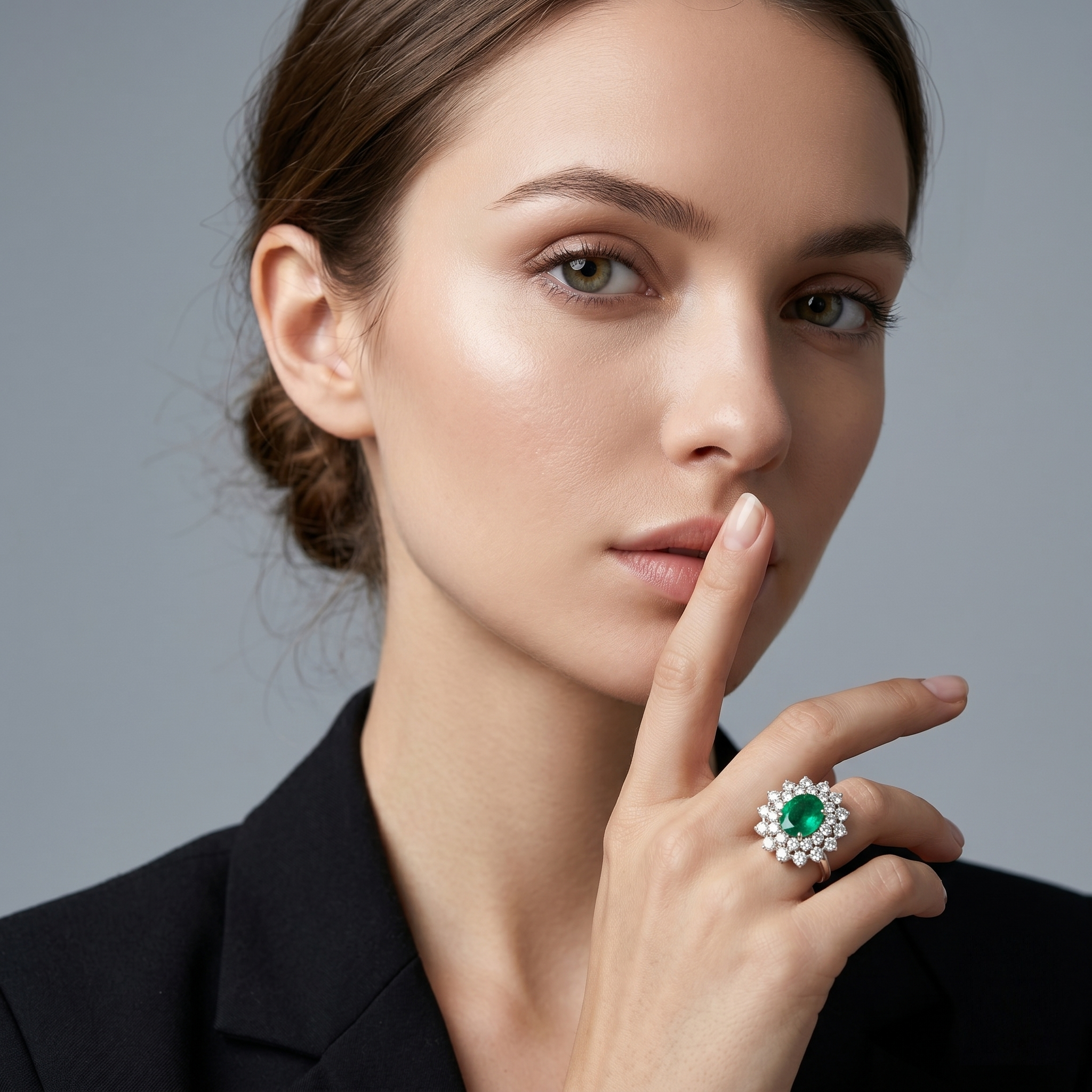 Flower of Life Emerald Ring