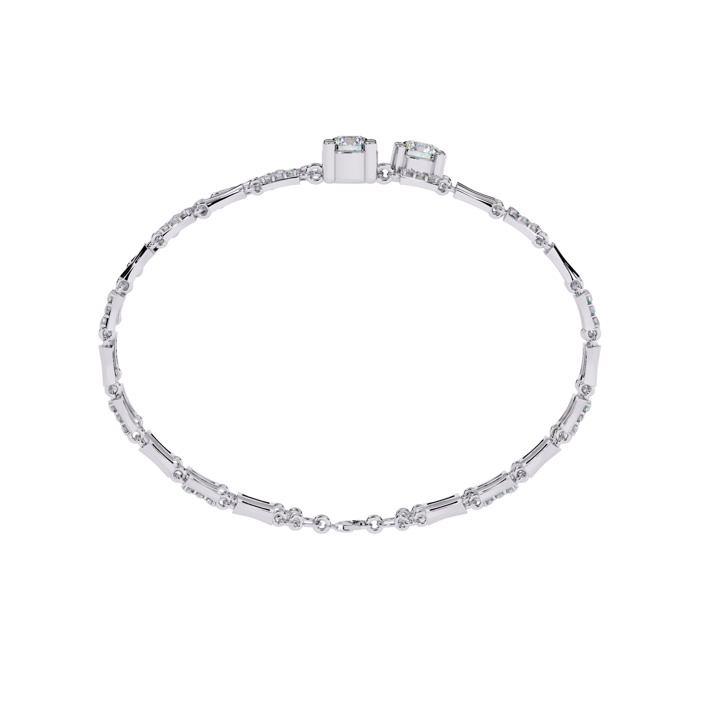 Twin Stone Diamond Bracelet