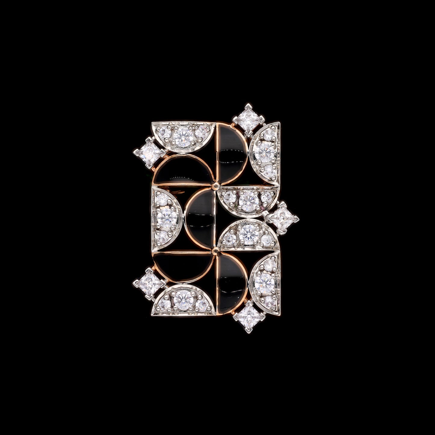 Black karma brooch