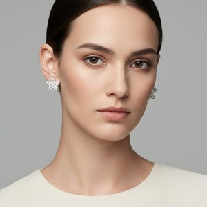 Glimmering Five-Point Marquise Earrings