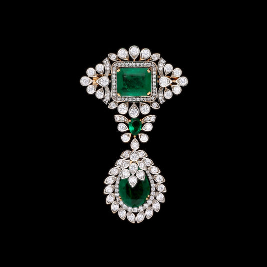 Mystic emerald brooch