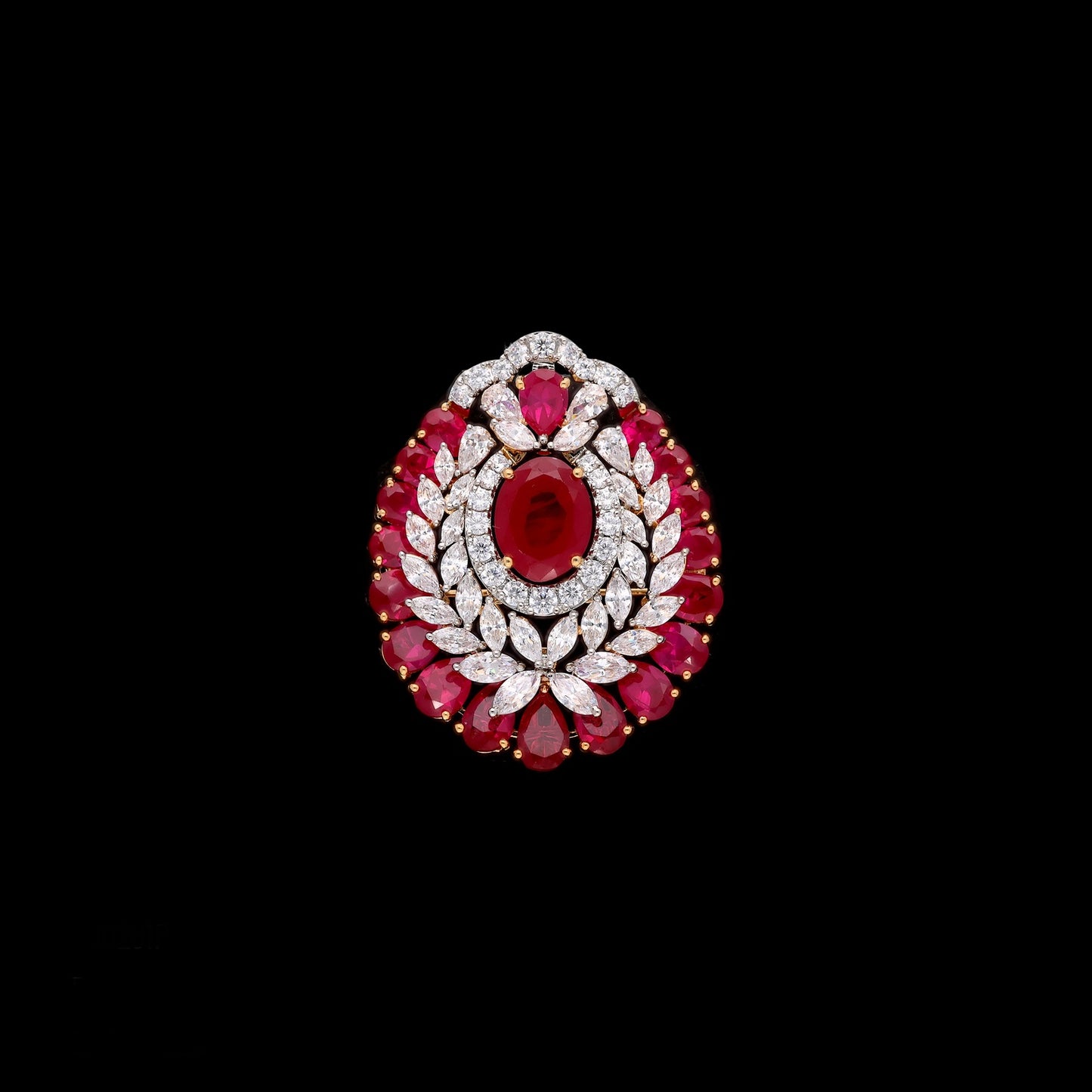 Crimson Red Flora Pendant