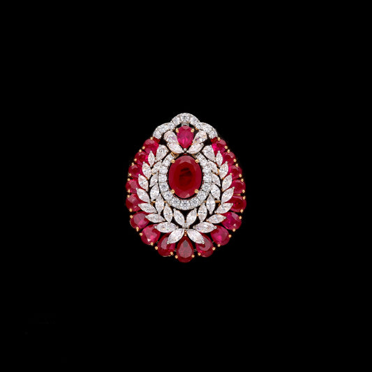 Crimson Red Flora Pendant