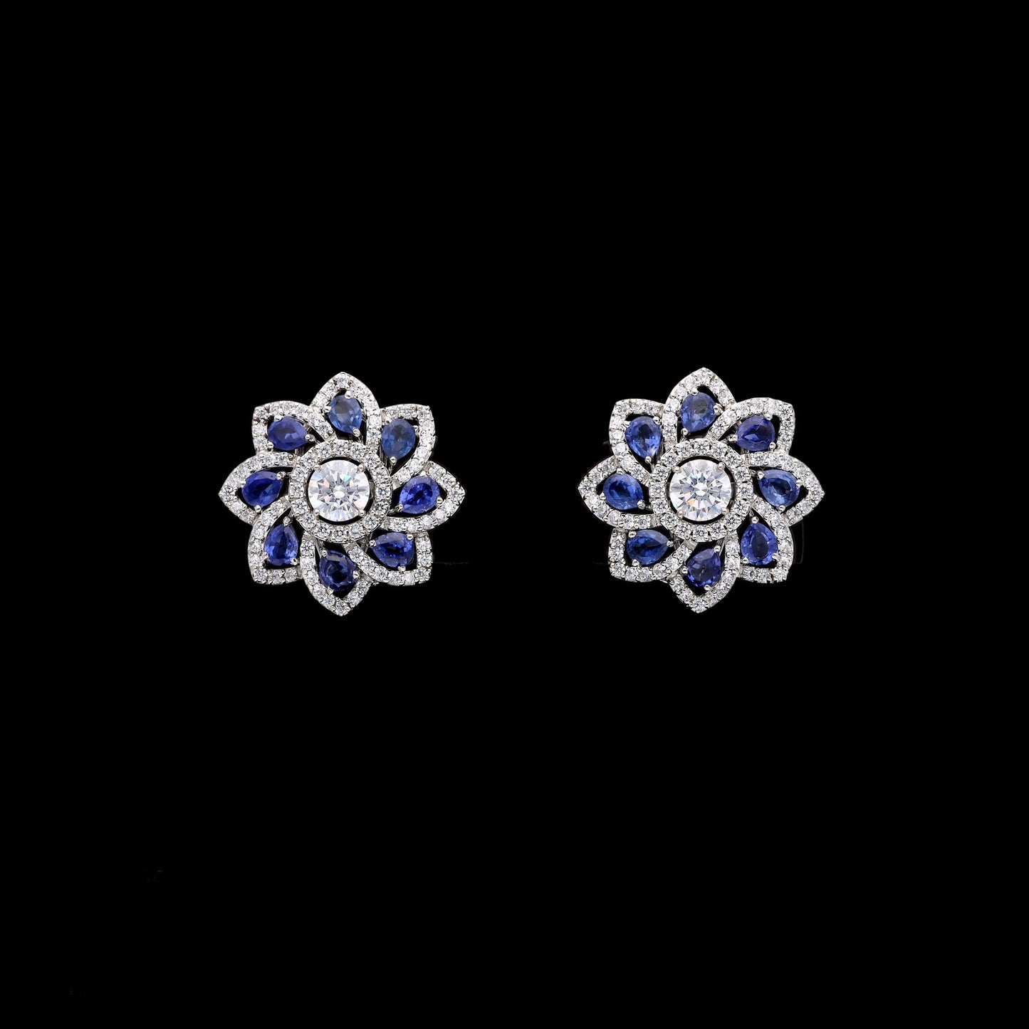 Diamond Floral Studs