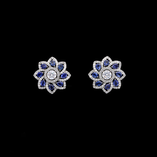 Diamond Floral Studs
