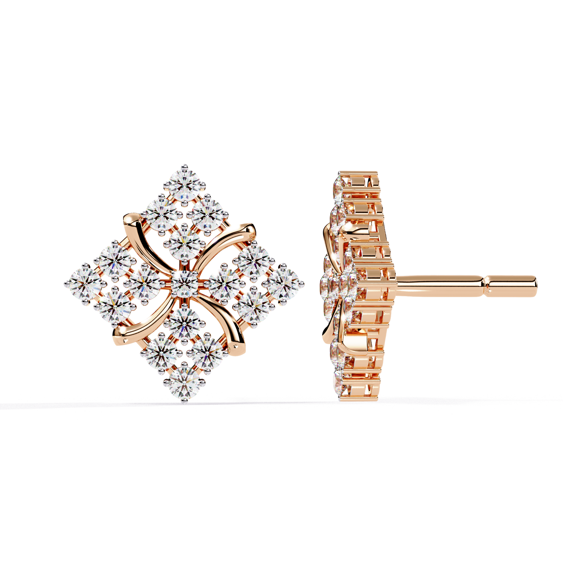 lab grown diamond studs earrings