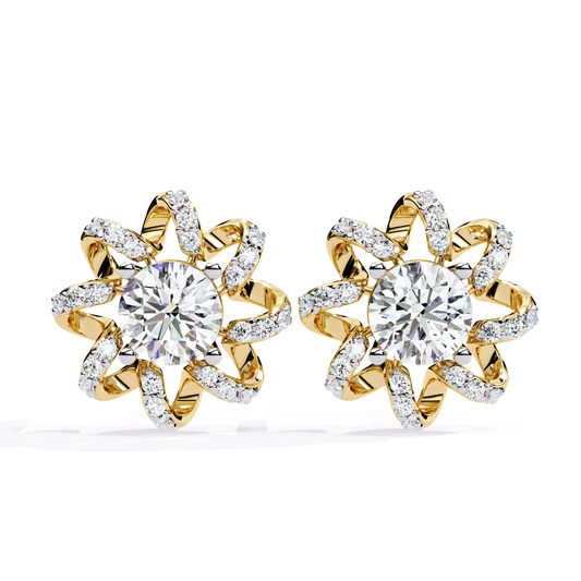 lab grown diamond studs earrings