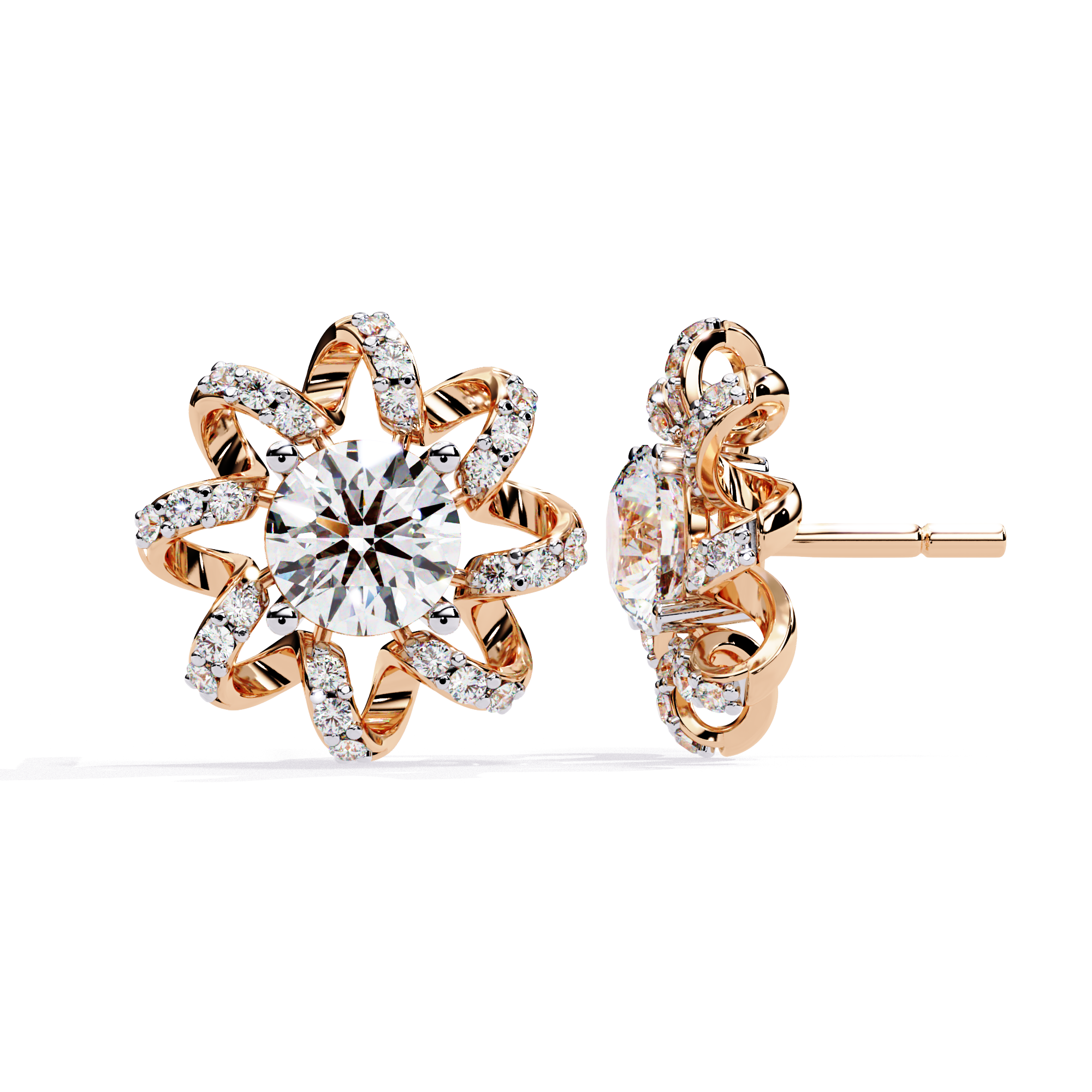 lab grown diamond studs earrings
