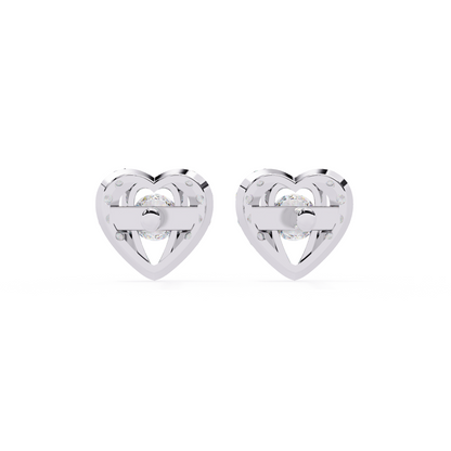 Pavé Heart Studs