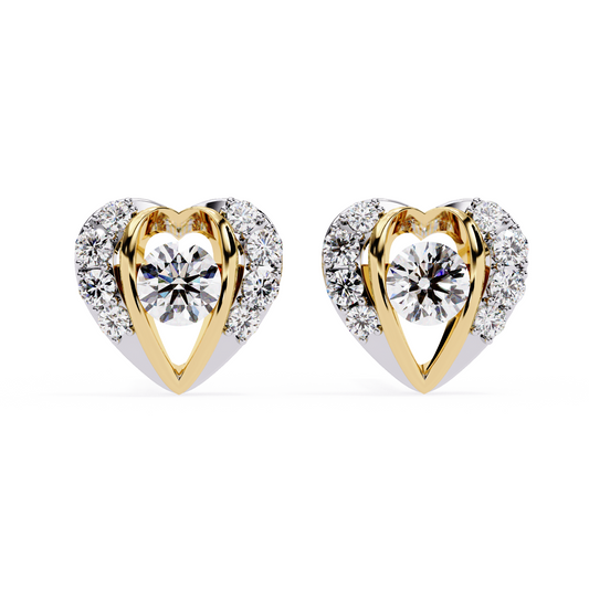 Pavé Heart Studs
