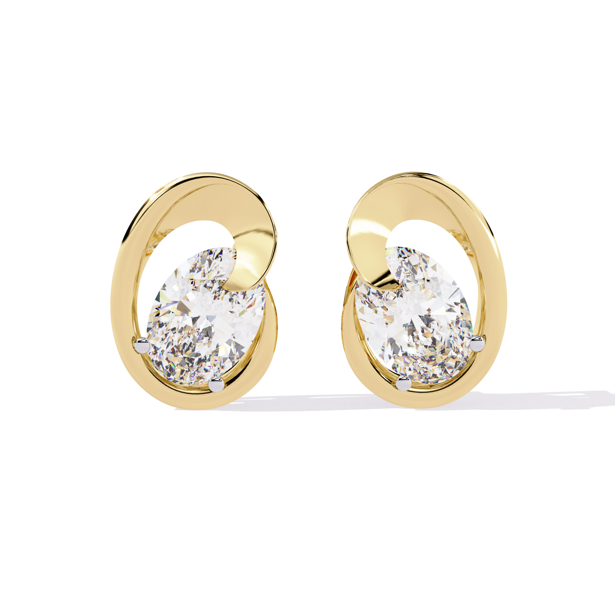 lab grown diamond studs earrings