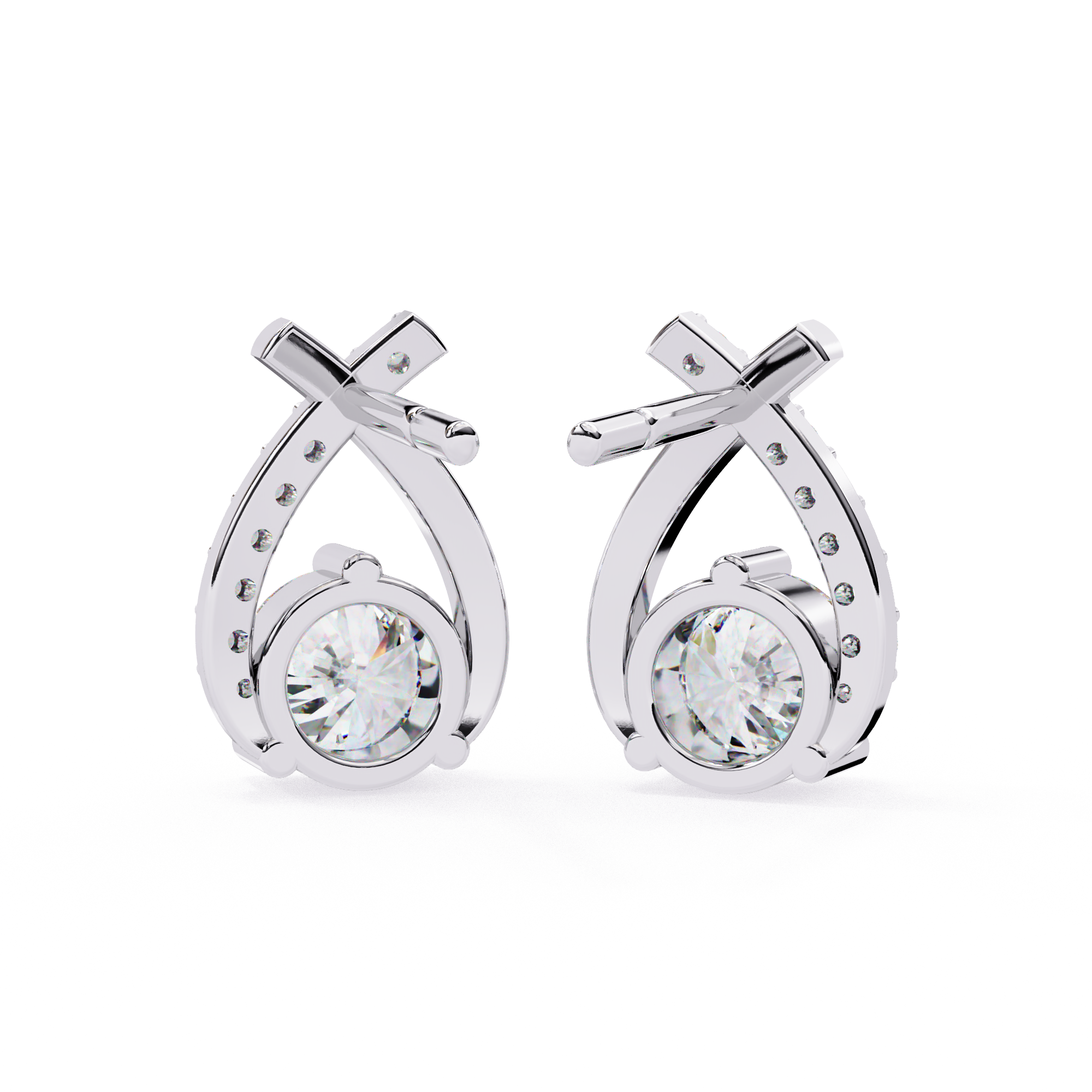 lab grown diamond studs earrings