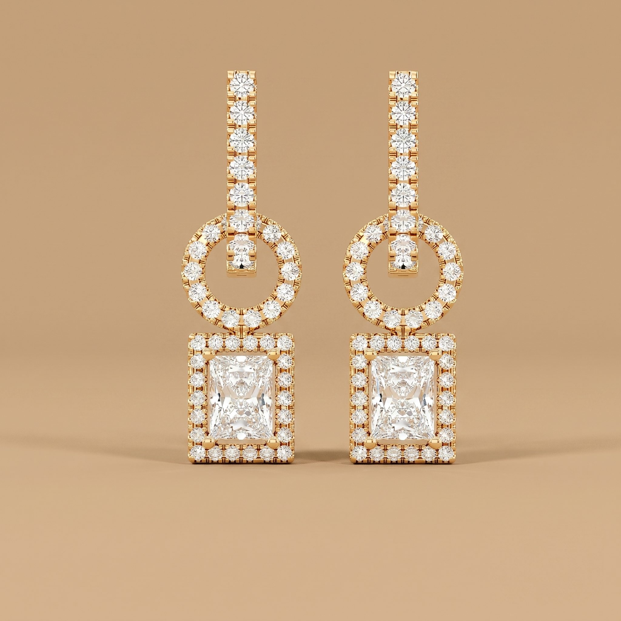 Open Frame Drop Earrings