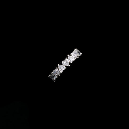 Heart half eternity band