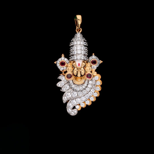 Balaji diamond crown pendant