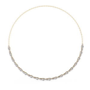 Round & Oval Curve Necklace