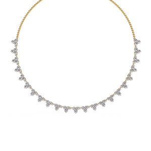 Three-Stone Round Necklace