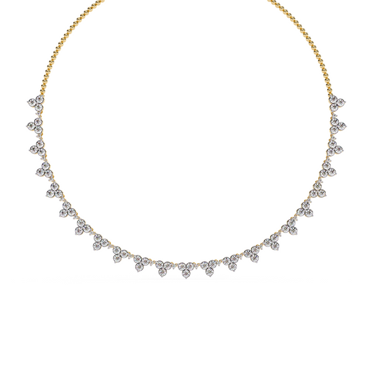 Three-Stone Round Necklace