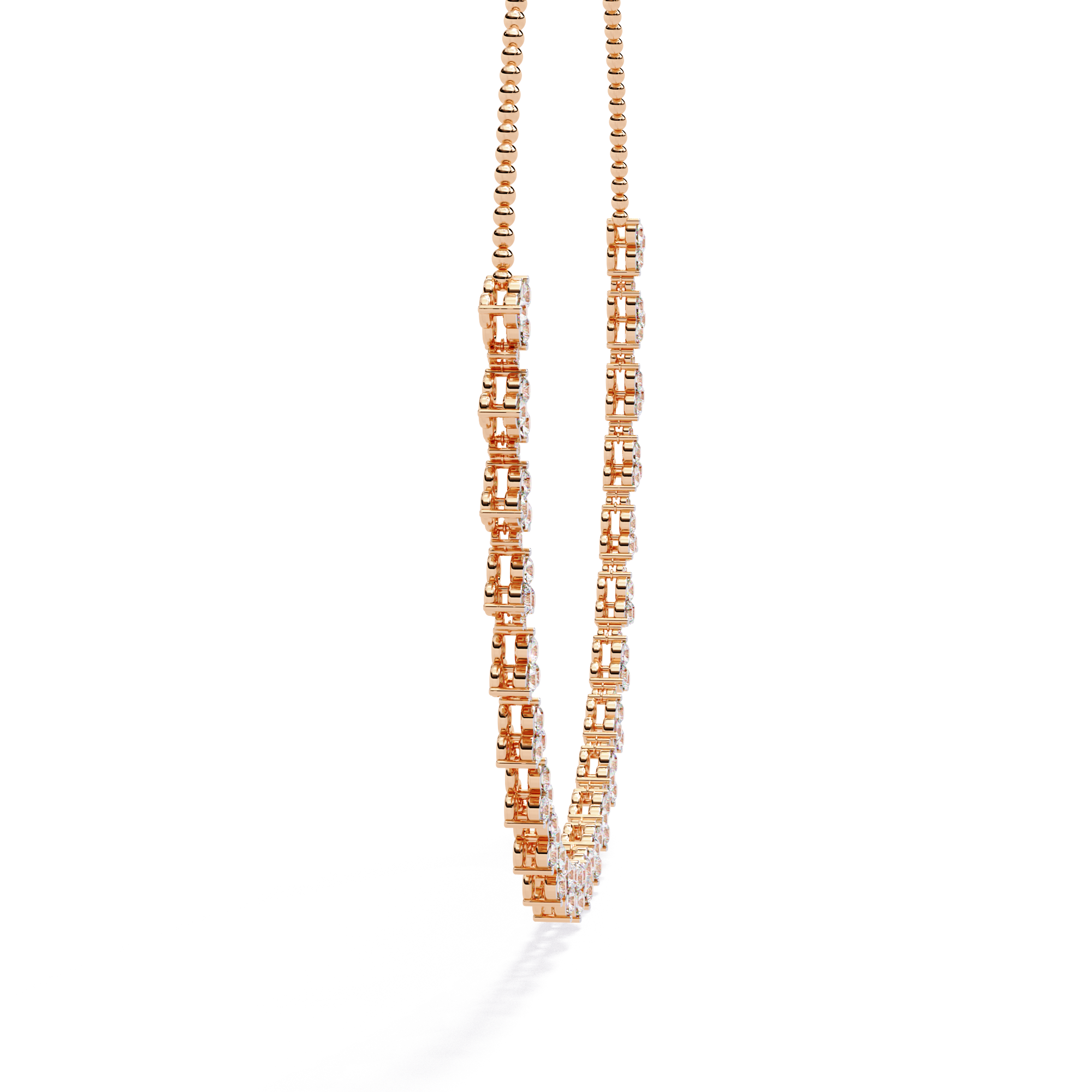 Three-Stone Round Necklace