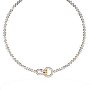 Round Pavé Loop Necklace