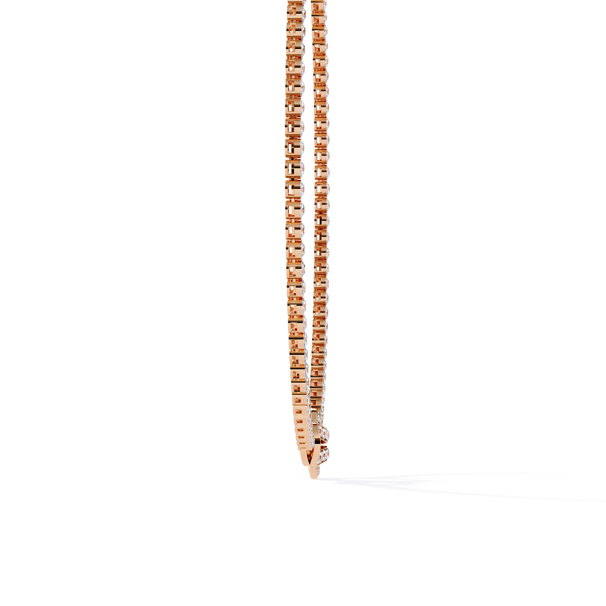 Round Pavé Loop Necklace