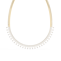 Round Arc & Princess Drop Necklace