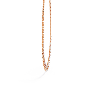 Round Arc & Princess Drop Necklace