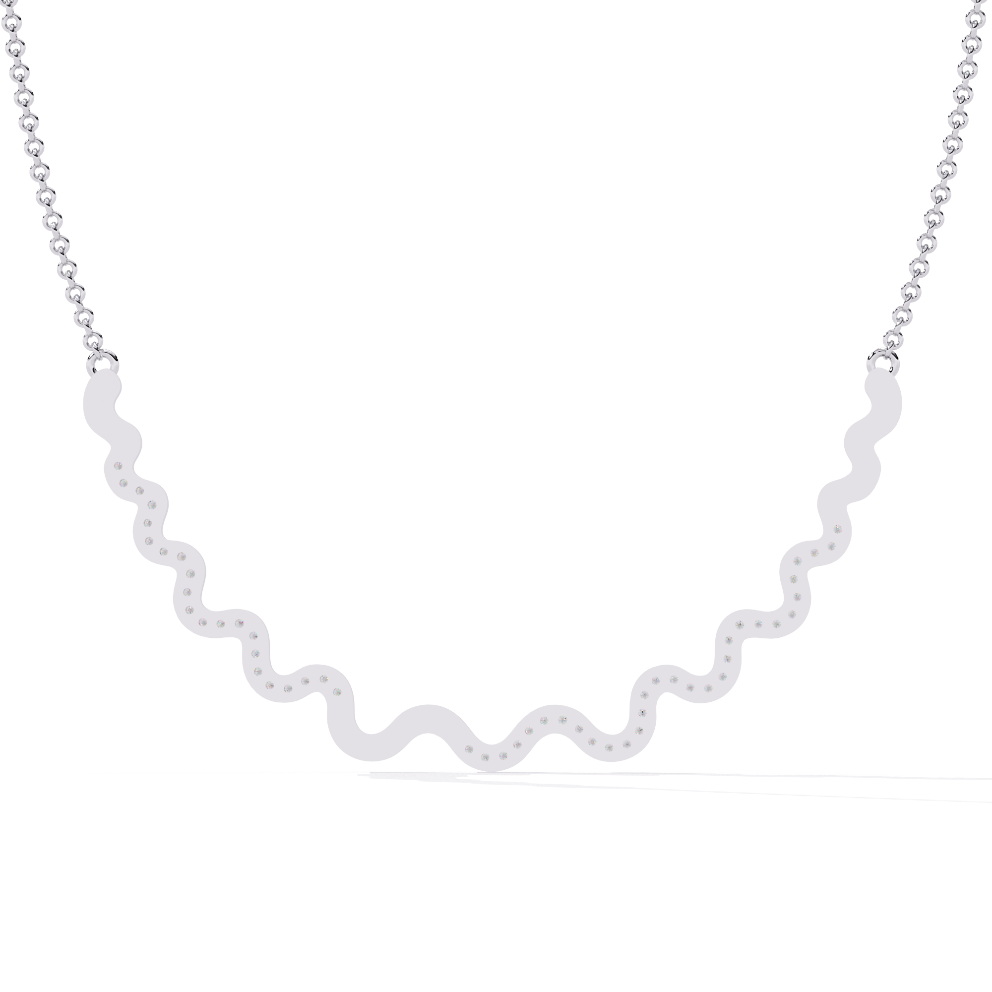 Pave Wave  Necklace