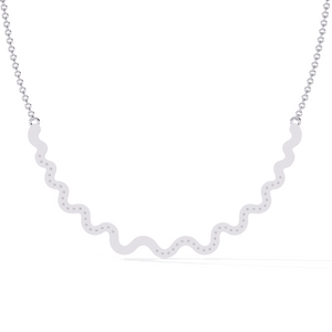 Pave Wave  Necklace