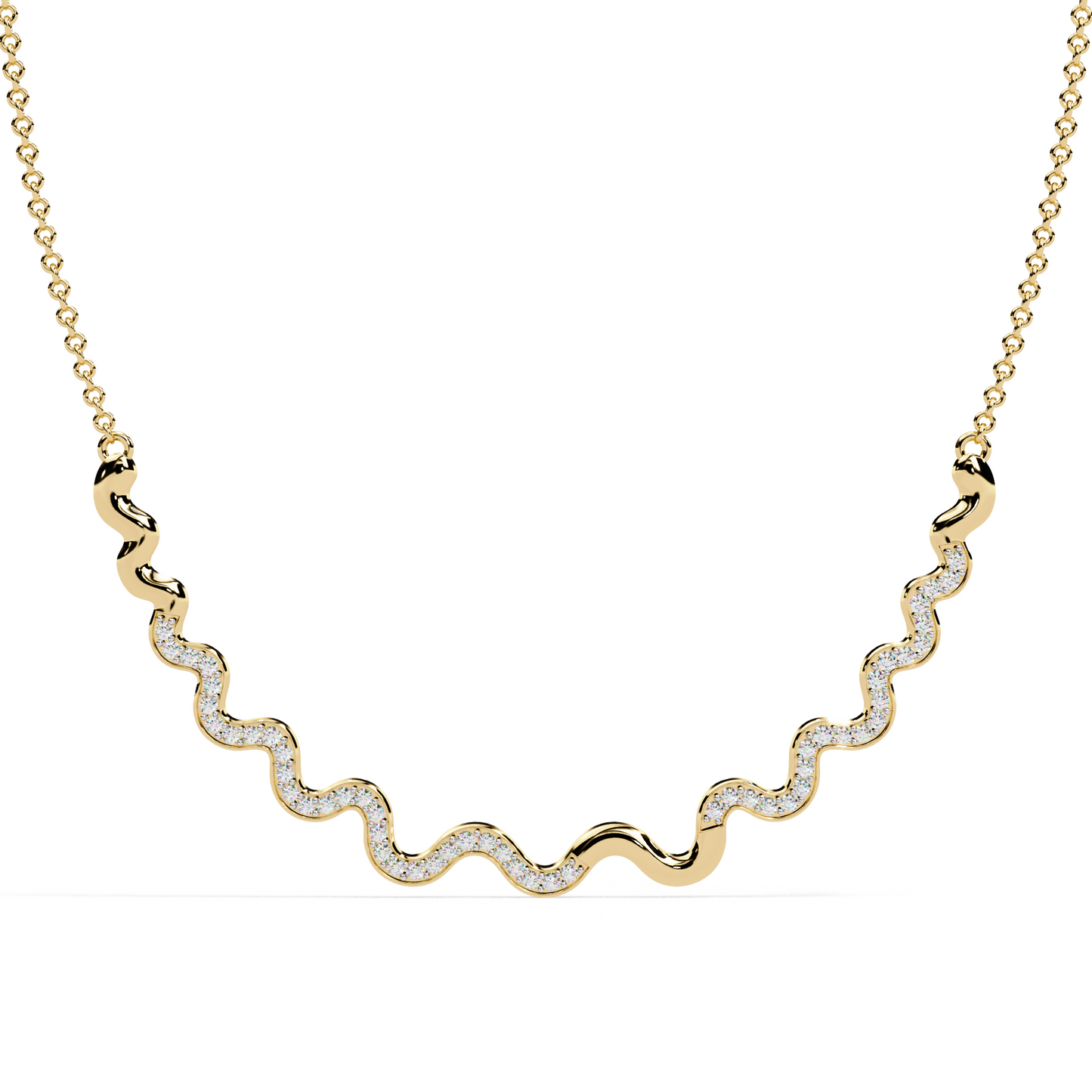 Pave Wave  Necklace